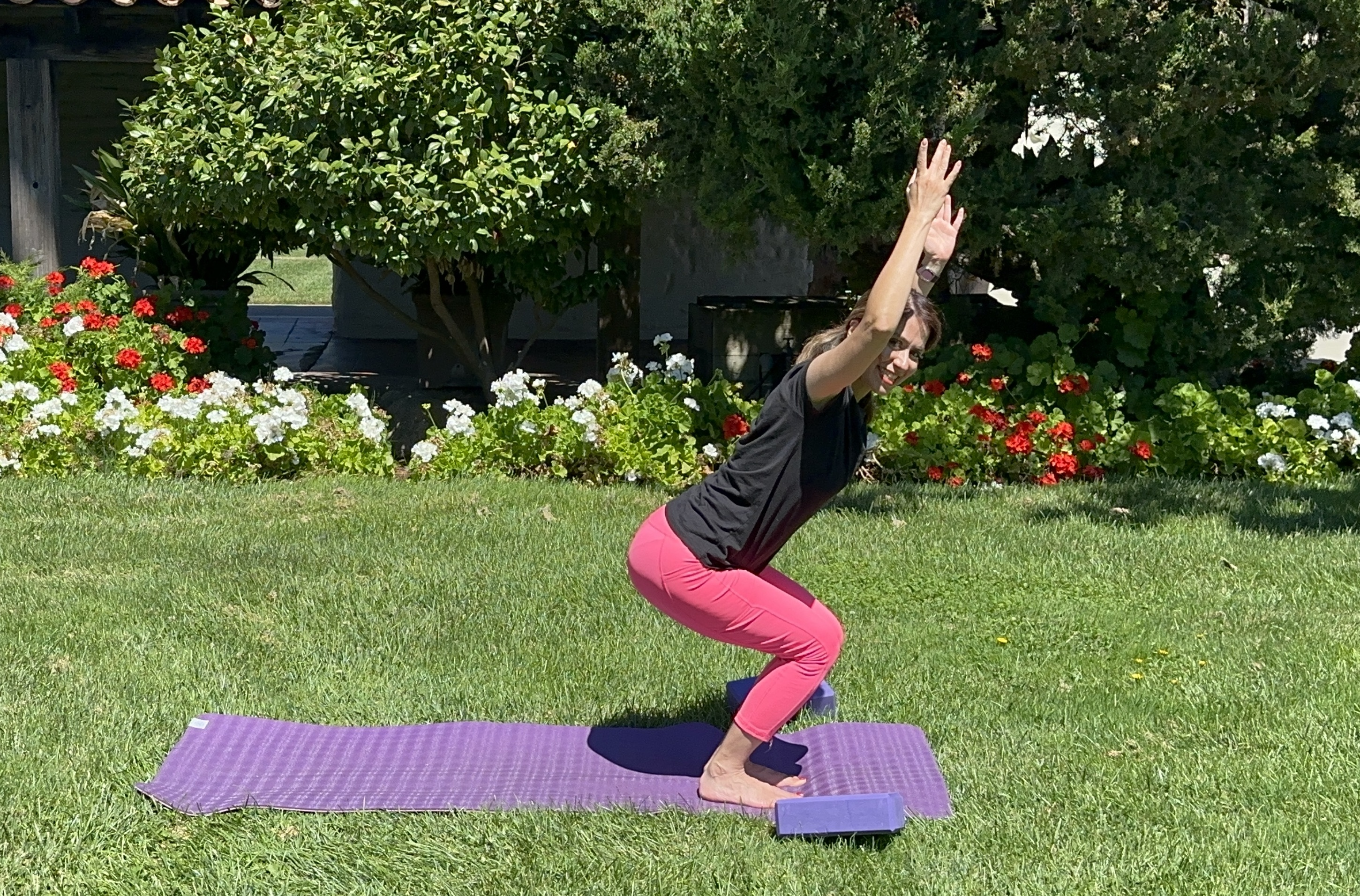 Azadeh — chair pose outdoor yoga